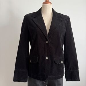 Lady Hathaway - Black Corduroy Blazer - Jacket
